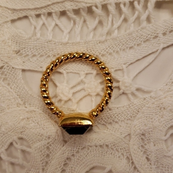 Jessica Elliott Green Crystal Rope Band Ring Sz 6 - Picture 3 of 4
